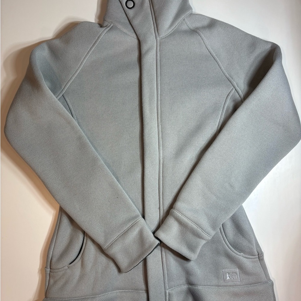 REI Women's Light Gray Hoodie Jacket